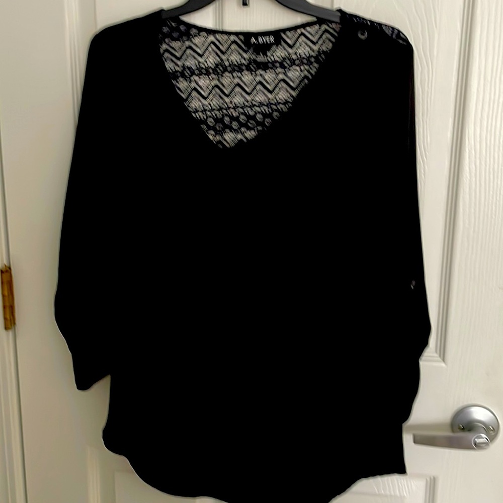 A.Byer Black Blouse Size Medium